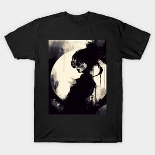 Goth woman in sunglasses portrait T-Shirt